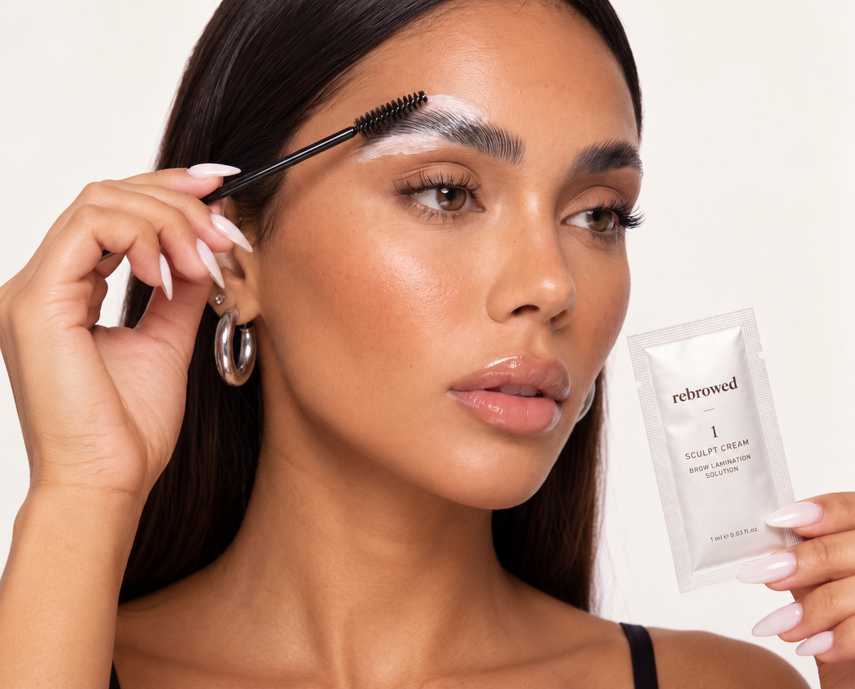 REBROWED DIY Brow Lamination Kit for lifted, brushed-up brows at home