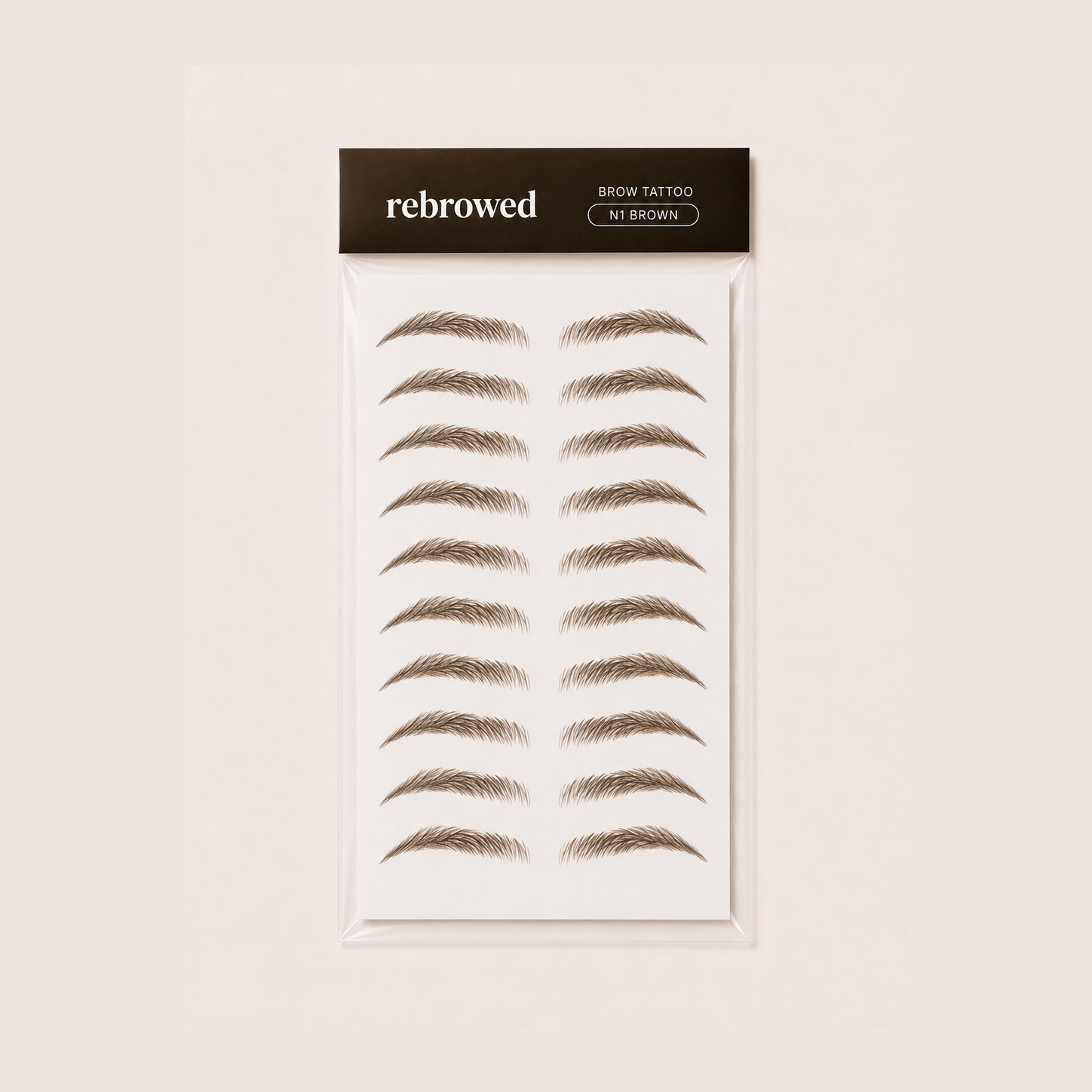 REBROWED Brow Tattoo Stickers N1, Brown