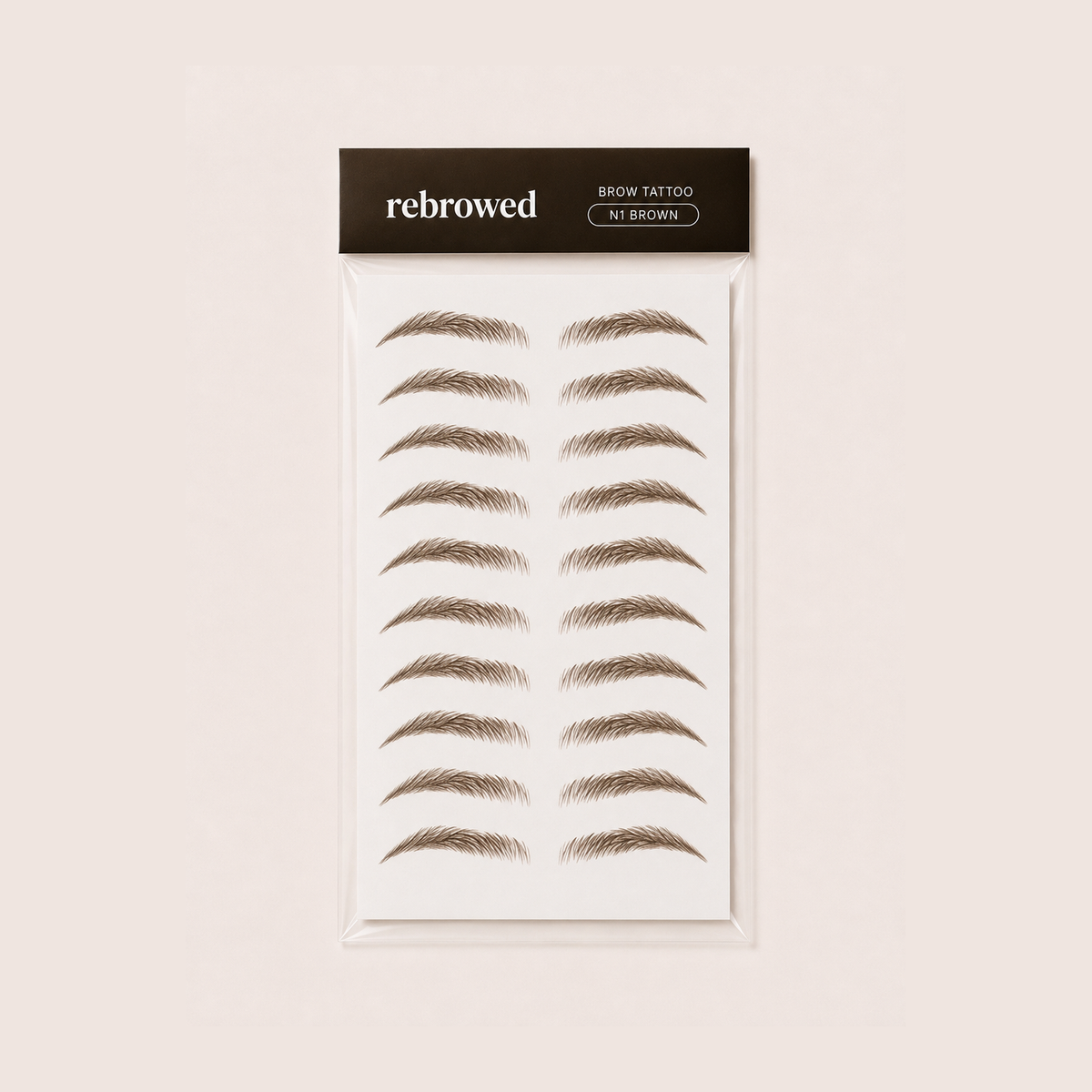 REBROWED Brow Tattoo Stickers N1, Brown
