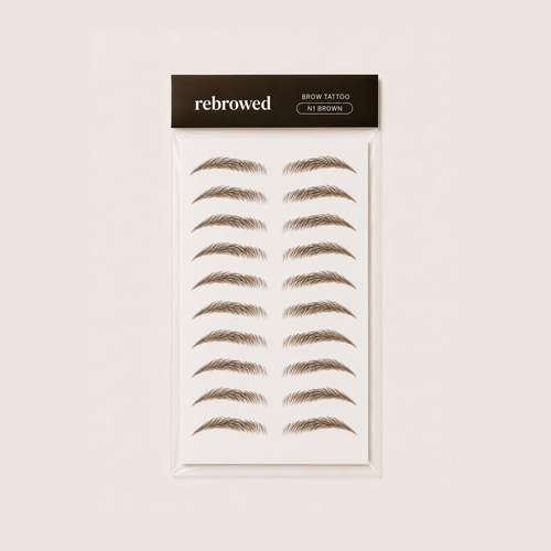 REBROWED Brow Tattoo Stickers N1, Brown