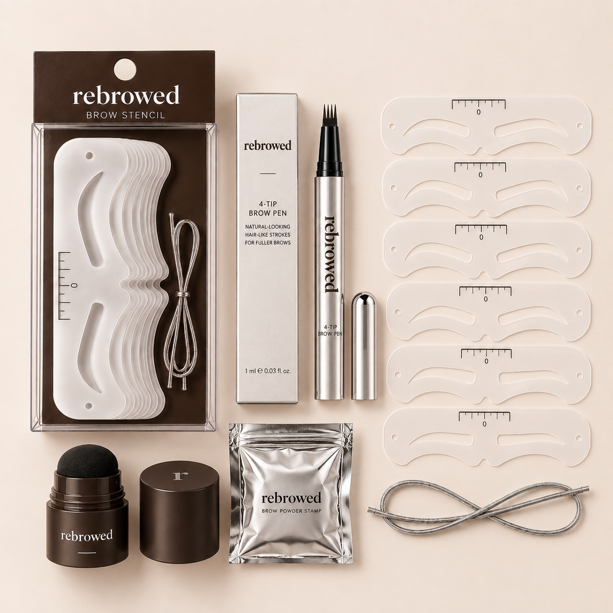 The REBROWED Brow Shaping Duo: Brow Shaping Set and Nano Brow Pen